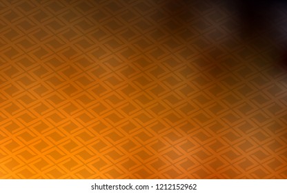 Dark Orange vector template with crystals, rectangles. Glitter abstract illustration with rectangular shapes. Modern template for your landing page.