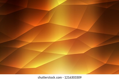 Dark Orange vector template with crystals, triangles. Modern abstract illustration with colorful triangles. Pattern can be used for websites.