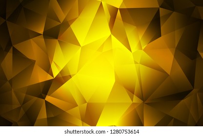 Dark Orange vector template with crystals, triangles. Glitter abstract illustration with triangular shapes. The template can be used as a background.