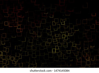 Dark Orange vector template with crystals, rectangles. Abstract gradient illustration with rectangles. Pattern for commercials.