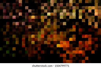 Dark Orange vector template with crystals, rectangles. Glitter abstract illustration with rectangular shapes. Pattern for busines ad, booklets, leaflets