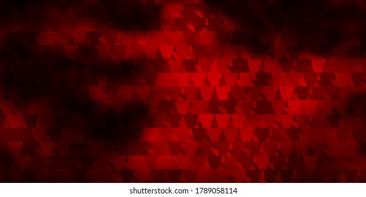 Dark Orange vector template with crystals, triangles. Decorative design in abstract style with triangles. Template for wallpapers.