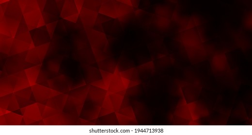 Plantilla de vector naranja oscuro con cristales, cuadrados. Decoración de estilo abstracto con líneas, cubos. Plantilla para fondos de pantalla.