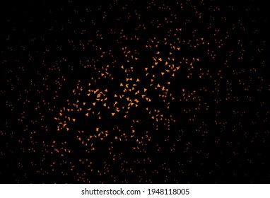 Dark Orange vector template with crystals, triangles. Triangles on abstract background with colorful gradient. Modern template for landing page.