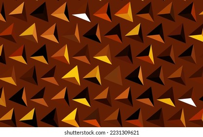 Plantilla de vector naranja oscuro con cristales, triángulos. Diseño decorativo de estilo abstracto con triángulos. Fondo para un teléfono móvil.