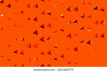 Plantilla de vector naranja oscuro con cristales, triángulos. Ilustración con un conjunto de triángulos coloridos. Mejor diseño inteligente para su negocio.