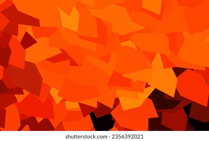 Plantilla de vector naranja oscuro con cristales, triángulos. Ilustración abstracta brillante con formas triangulares. Diseño moderno para su tarjeta de visita.
