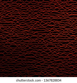 Dark Orange vector template with curved lines. Brand new colorful illustration with bent lines. Pattern for booklets, leaflets.