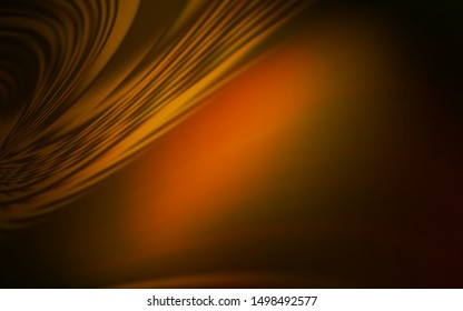 Dark Orange vector template with curved lines. A completely new colorful illustration in simple style. New composition for your brand book.