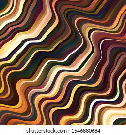 Dark Orange vector template with curved lines. Colorful illustration in abstract style with bent lines. Pattern for websites, landing pages.