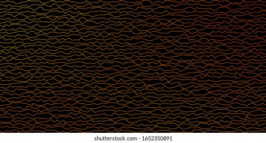 Dark Orange vector template with curved lines. Bright sample with colorful bent lines, shapes. Pattern for websites, landing pages.