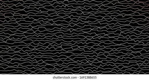 Dark Orange vector template with curved lines. Bright sample with colorful bent lines, shapes. Pattern for business booklets, leaflets
