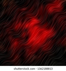 Dark Orange vector template with curves. Bright sample with colorful bent lines, shapes. Pattern for websites, landing pages.