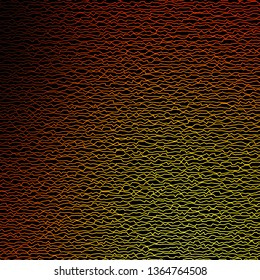 Dark Orange vector template with curves. Illustration in halftone style with gradient curves. Pattern for booklets, leaflets.