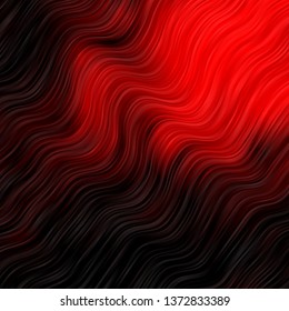 Dark Orange vector template with curves. Colorful illustration with curved lines. Pattern for commercials, ads.