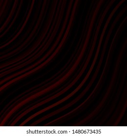 Dark Orange vector template with curves. Gradient illustration in simple style with bows. Pattern for commercials, ads.