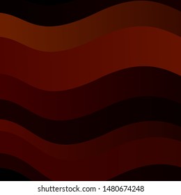 Dark Orange vector template with curves. Abstract gradient illustration with wry lines. Pattern for websites, landing pages.