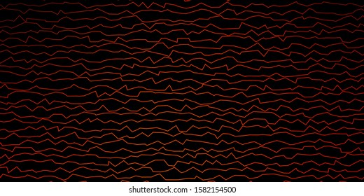 Dark Orange vector template with curves. Illustration in abstract style with gradient curved.  Pattern for booklets, leaflets.