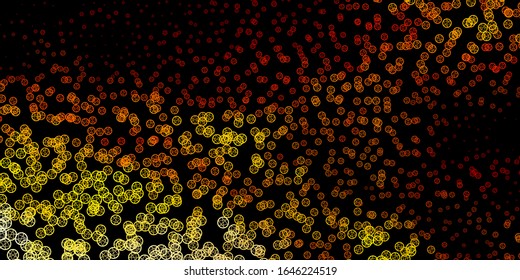 Dark Orange vector template with esoteric signs. Illustration with magical signs of spiritual power. Simple design for occult depiction.