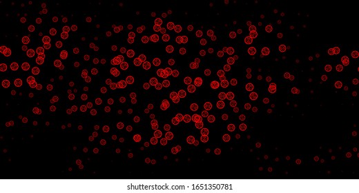 Dark Orange vector template with esoteric signs. Retro design in abstract style with witchcraft forms. Design for magic, spiritual events.