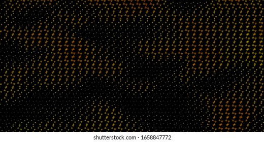 Dark Orange vector template with esoteric signs. Abstract illustration with gothic gradient shapes. Best design halloween events.