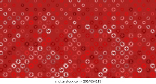 Dark orange vector template with flu signs. Colorful abstract illustration with gradient medical shapes. Best design for quarantine events.