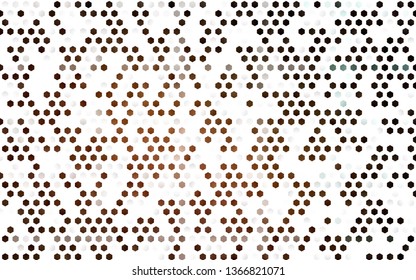 Dark Orange vector template in hexagonal style. Design in abstract style with hexagons. Pattern can for your ad, booklets.