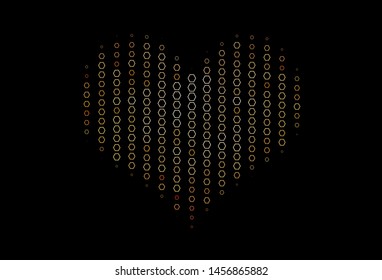 Dark Orange vector template in hexagonal style. Illustration of abstract hexagons on colorful surface. Pattern for texture of wallpapers.