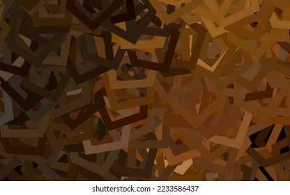 Dunkelorangefarbene Vektorvorlage im sechseckigen Stil. Abstrakte Glitter-Illustration im sechseckigen Stil. Muster für Landing-Seiten.