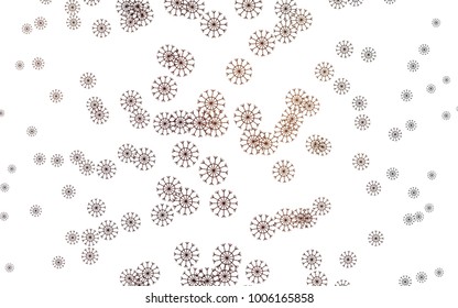 Dark Orange vector template with ice snowflakes. Modern geometrical abstract illustration with crystals of ice. The pattern can be used for new year ad, booklets.