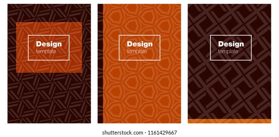 Dark Orange vector template for journals. Abstract booklet on colored background with gradient. Pattern for leaflets, booklets.