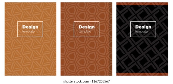 Dark Orange vector template for journals. Beautiful colorful sample in abstract style. Design for cover of books, notepads.