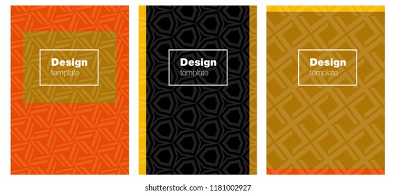 Dark Orange vector template for journals. Beautiful colorful sample in abstract style. New design for cover of books.
