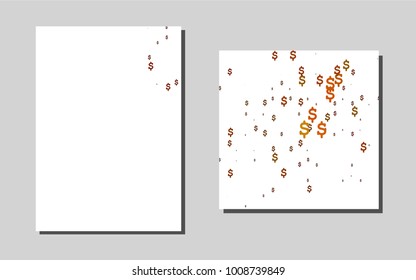 Dark Orange vector template for landing pages. Web interface on abstract background with colorful gradient. Beautiful design for cover of notepads.