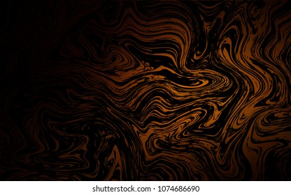 Dark Orange vector template with lava shapes. Creative geometric illustration in marble style with gradient. Pattern for your business design.