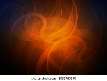 Dark Orange vector template with lava shapes. An elegant bright illustration with gradient. Marble style for your business design.