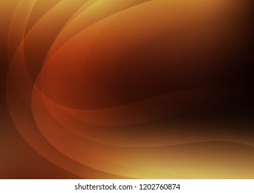 Dark Orange vector template with lava shapes. Glitter abstract illustration with wry lines. The template for cell phone backgrounds.