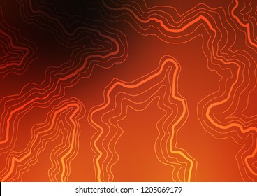 Dark Orange vector template with lava shapes. A sample with blurred bubble shapes. New composition for your brand book.