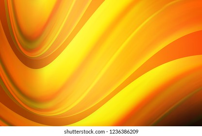 Dark Orange vector template with lava shapes. Shining crooked illustration in marble style. Brand new design for your ads, poster, banner.