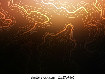 Dark Orange vector template with lava shapes. Modern gradient abstract illustration with bandy lines. Marble design for your web site.
