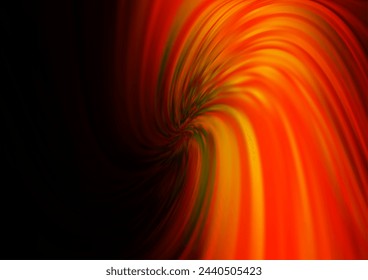 Dark Orange vector template with lava shapes. Blurred geometric sample with gradient bubbles.  A new texture for your  ad, booklets, leaflets.