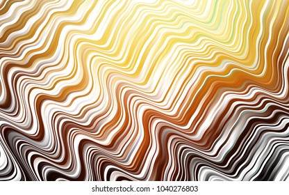 Dark Orange vector template with lines, ovals. A completely new color illustration in marble style. Brand-new design for your ads, poster, banner.