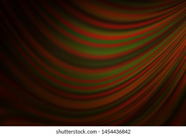 Dark Orange vector template with lines, ovals. A sample with blurred bubble shapes. Marble style for your business design.