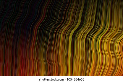 Dark Orange vector template with liquid shapes. Colorful abstract illustration with gradient lines. The template for cell phone backgrounds.