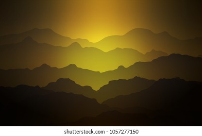 Dark Orange vector template with liquid shapes. Colorful illustration in abstract mountain style with gradient. Pattern for your business design.