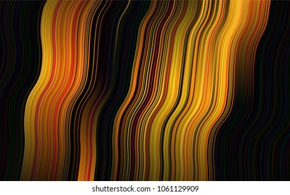 Dark Orange vector template with liquid shapes. Geometric illustration in marble style with gradient.  Marble style for your business design.