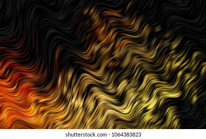 Dark Orange vector template with liquid shapes. Colorful abstract illustration with gradient lines. The elegant pattern for brand book.