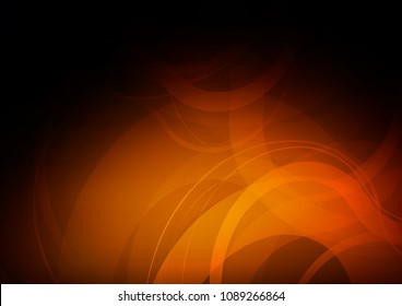 Dark Orange vector template with liquid shapes. Shining crooked illustration in marble style. A new texture for your  ad, booklets, leaflets.