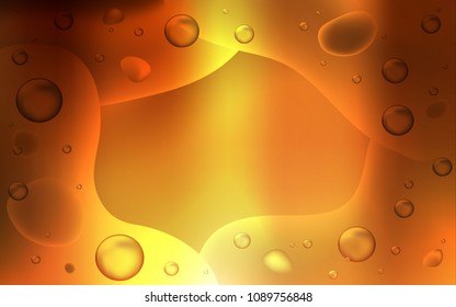 Dark Orange vector template with liquid shapes. An elegant bright illustration with gradient. Brand-new design for your ads, poster, banner.