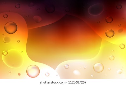 Dark Orange vector template with liquid shapes. A completely new color illustration in memphis style. A new texture for your  ad, booklets, leaflets.